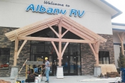 Albany RV Timber Frame Entrance