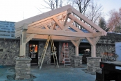 Timber Frame Commercial Building Entrance
